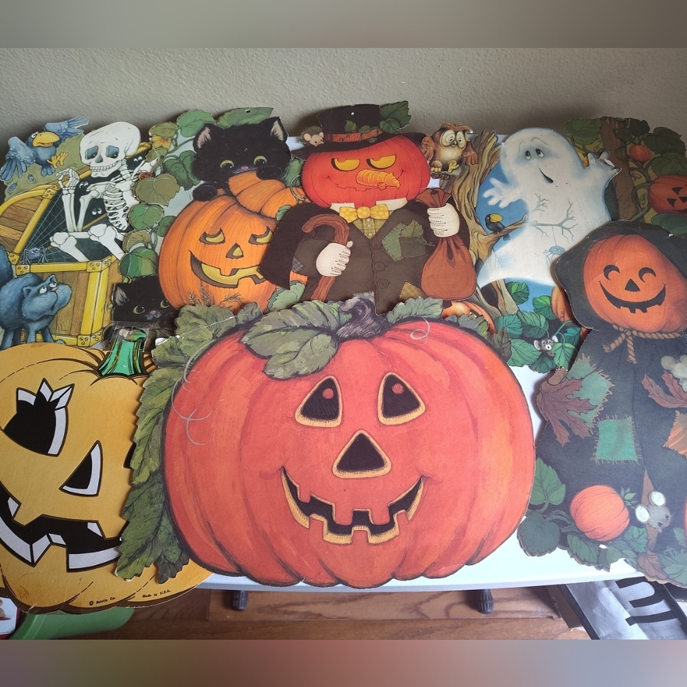 Ambassador Cards Lot Of Vintage Halloween Ephemera Wall Decor Die Cut Pictures